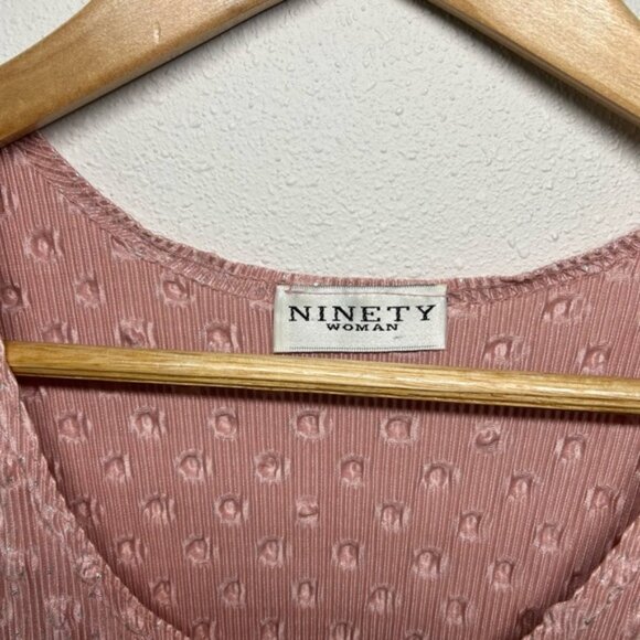 Vintage Brat Textured Bubble Ninety Sleeveless Top Size Large Barbie - Picture 4 of 7